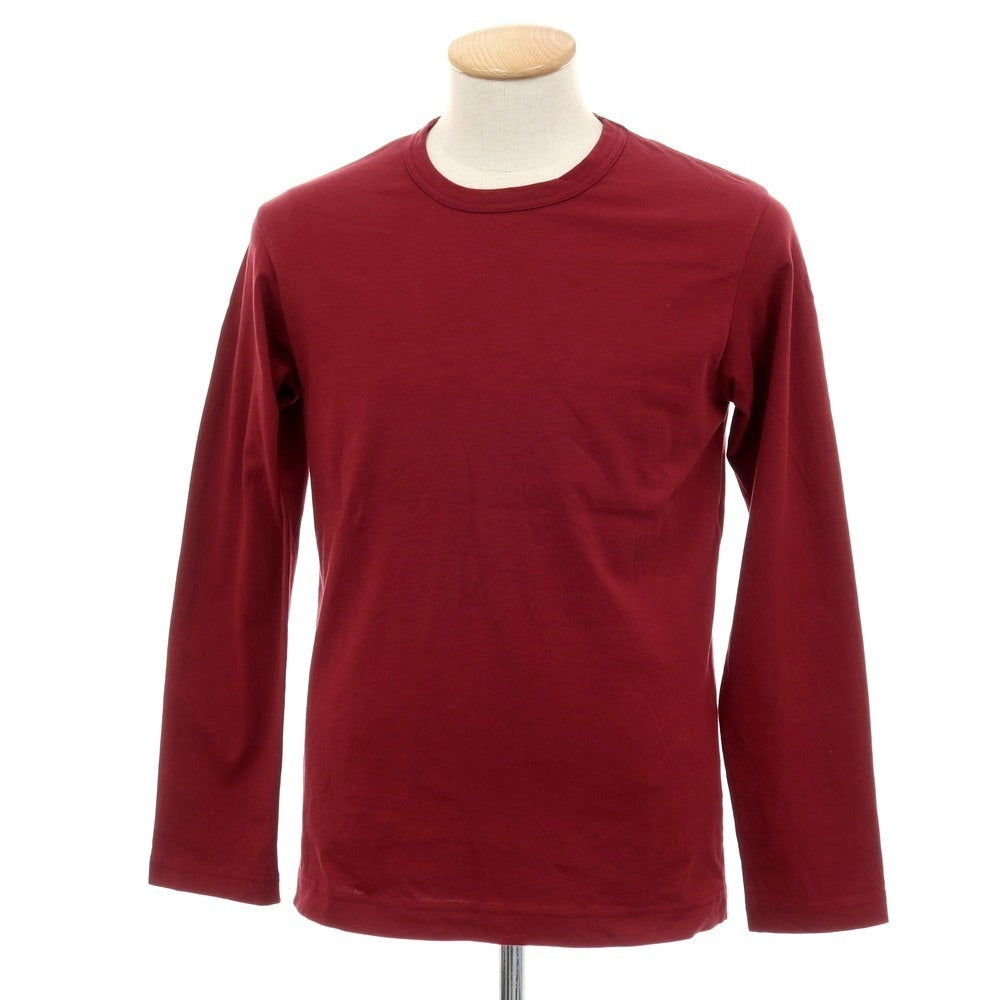 【中古】コムデギャルソンシャツ COMME des GARCONS SHIRT コットン クルーネック 長袖Ｔシャツ ワインレッド【 S 】【 状態ランクB 】【 メンズ 】
