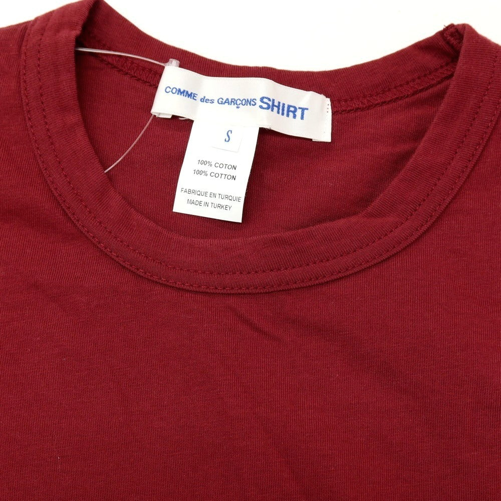 【中古】コムデギャルソンシャツ COMME des GARCONS SHIRT コットン クルーネック 長袖Ｔシャツ ワインレッド【 S 】【 状態ランクB 】【 メンズ 】