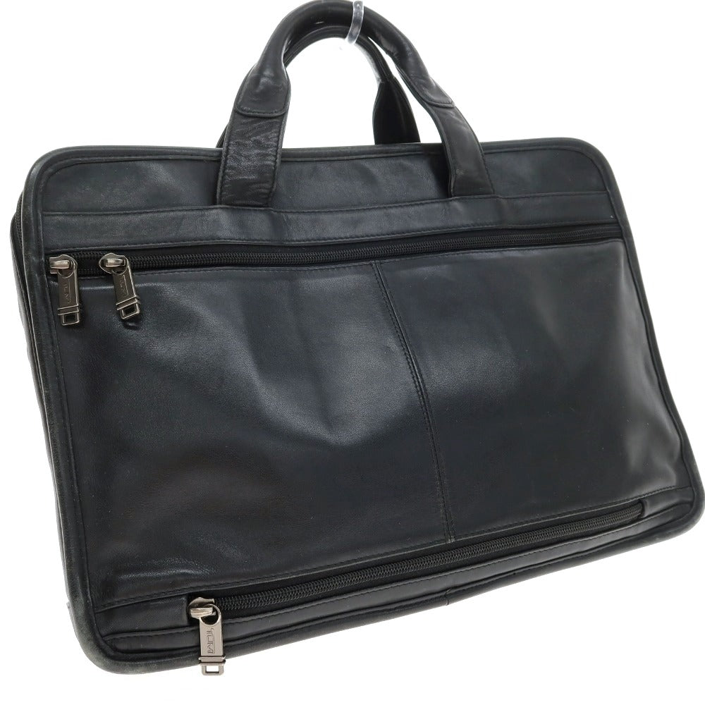 【中古】トゥミ TUMI 96130ED4 レザー ブリーフケース ブラック【 状態ランクD 】【 メンズ 】