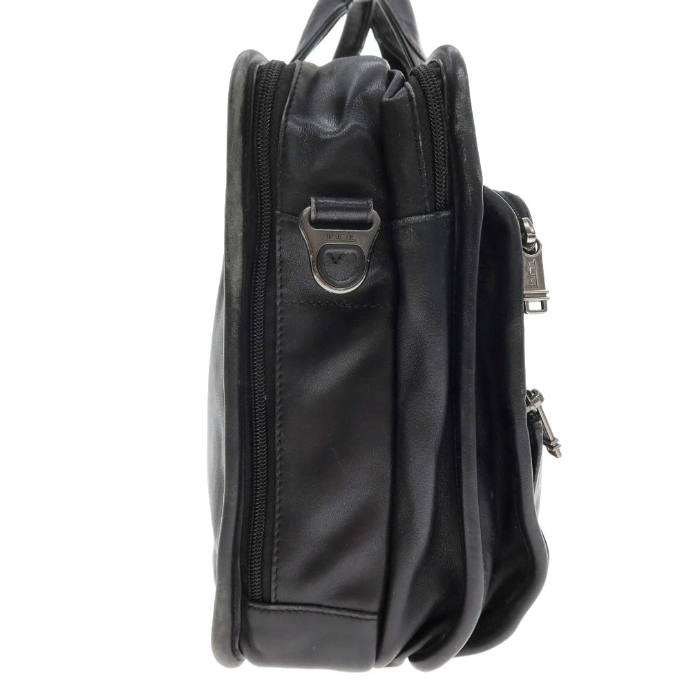 【中古】トゥミ TUMI 96130ED4 レザー ブリーフケース ブラック【 状態ランクD 】【 メンズ 】