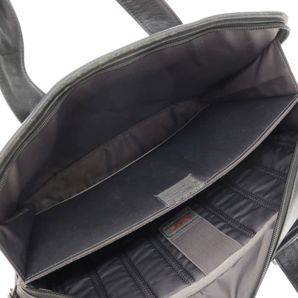 【中古】トゥミ TUMI 96130ED4 レザー ブリーフケース ブラック【 状態ランクD 】【 メンズ 】