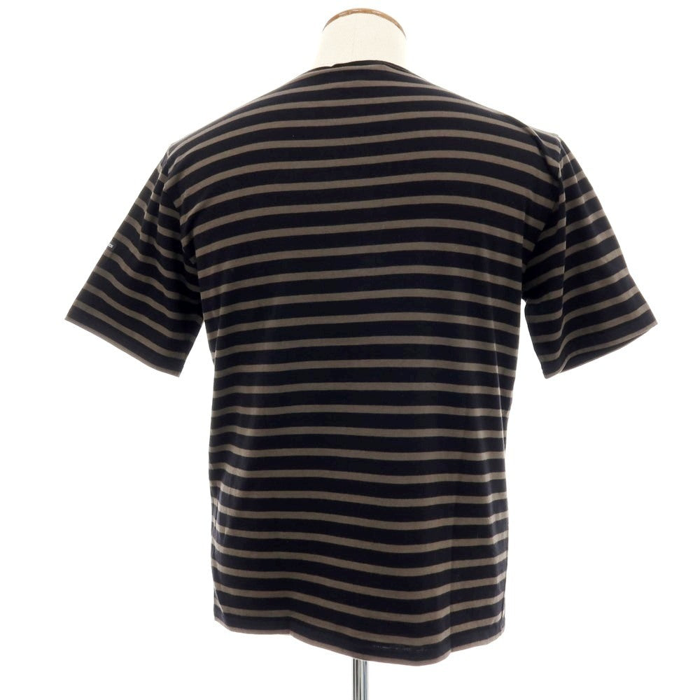 【中古】セントジェームス SAINT JAMES コットン ボーダー ボートネック 半袖Ｔシャツ ブラックxグレー【 5 】【 状態ランクB 】【 メンズ 】