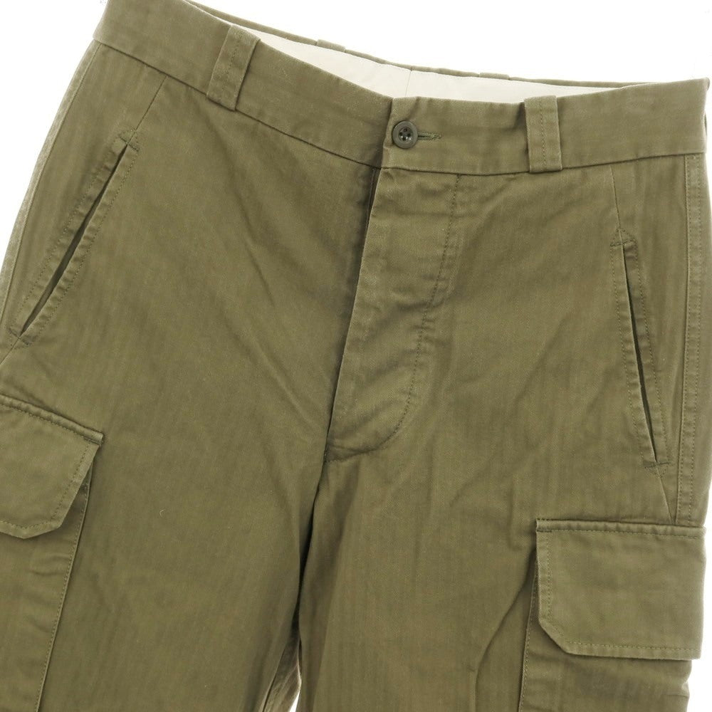 【中古】タンジェント Tangent コットン ヘリンボーン カーゴパンツ オリーブ【サイズ46】【 状態ランクB 】【 メンズ 】