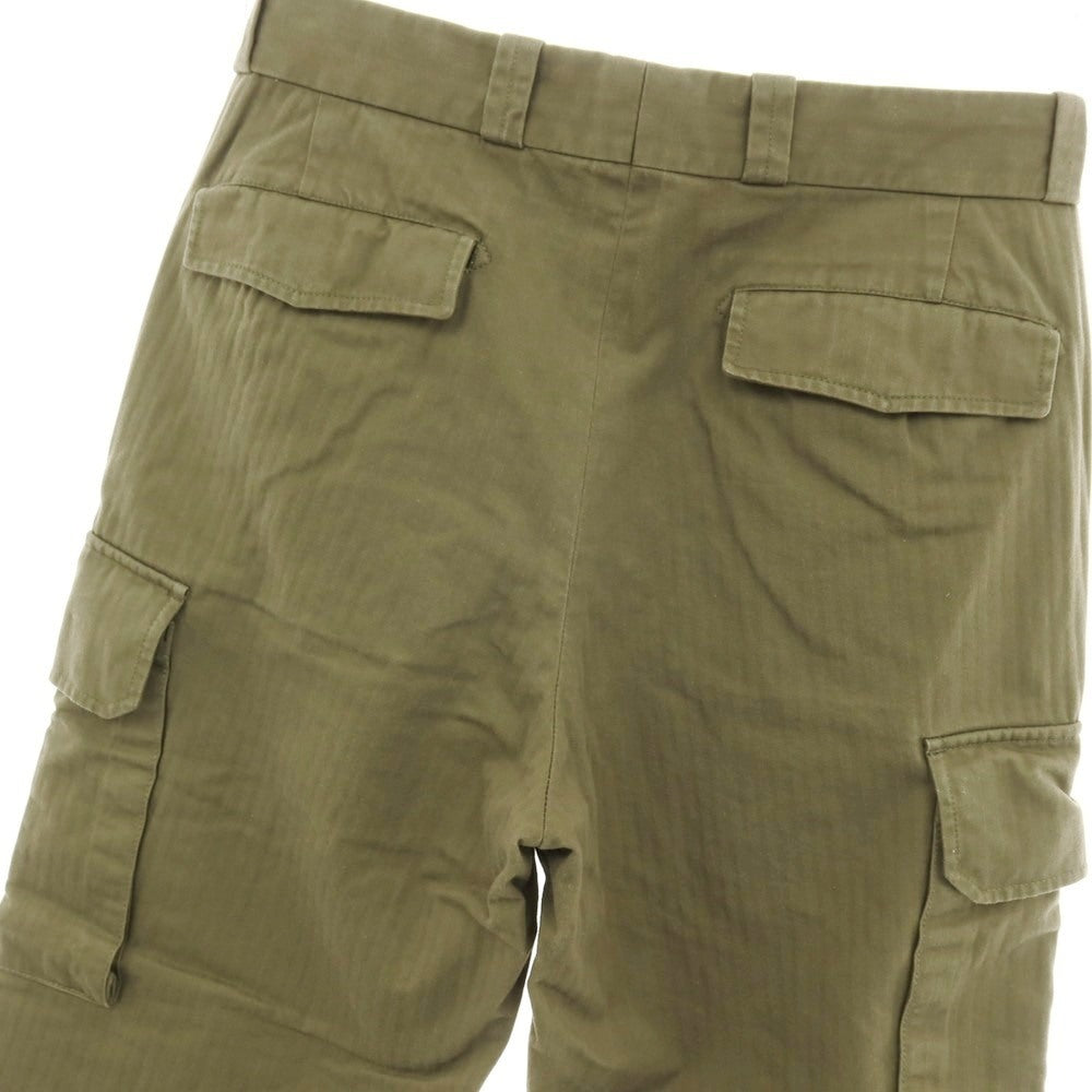 【中古】タンジェント Tangent コットン ヘリンボーン カーゴパンツ オリーブ【サイズ46】【 状態ランクB 】【 メンズ 】