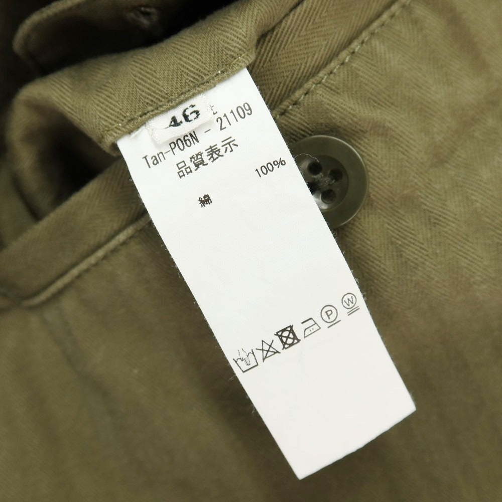 【中古】タンジェント Tangent コットン ヘリンボーン カーゴパンツ オリーブ【サイズ46】【 状態ランクB 】【 メンズ 】