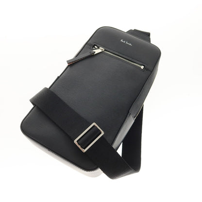 【中古】ポールスミス Paul Smith 牛革 ボディバッグ ブラック【 状態ランクA 】【 メンズ 】