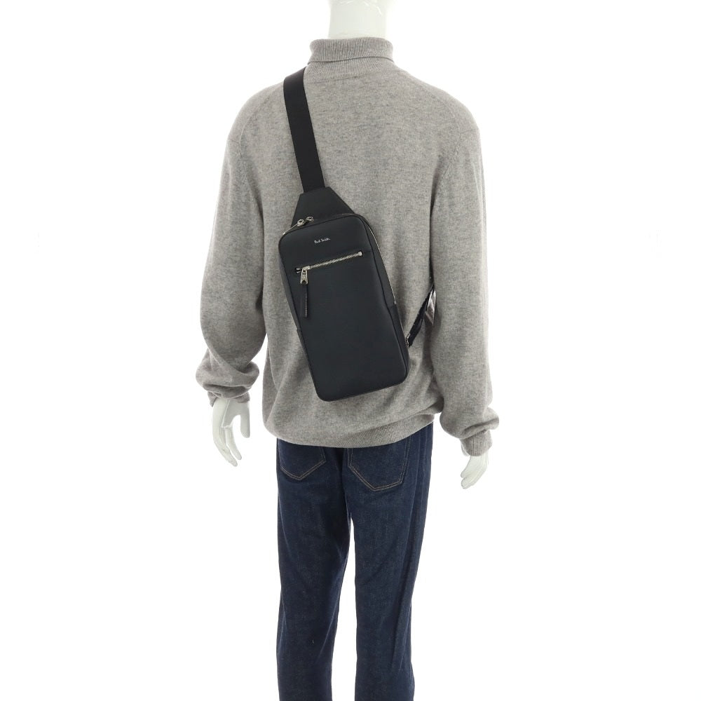 中古】ポールスミス Paul Smith 牛革 ボディバッグ ブラック【 状態