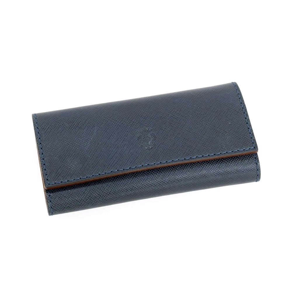 【中古】フェリージ Felisi 921 レザー キーケース ダークネイビーxキャメルブラウン【 状態ランクB 】【 メンズ 】
