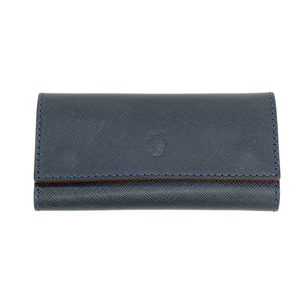 【中古】フェリージ Felisi 921 レザー キーケース ダークネイビーxキャメルブラウン【 状態ランクB 】【 メンズ 】