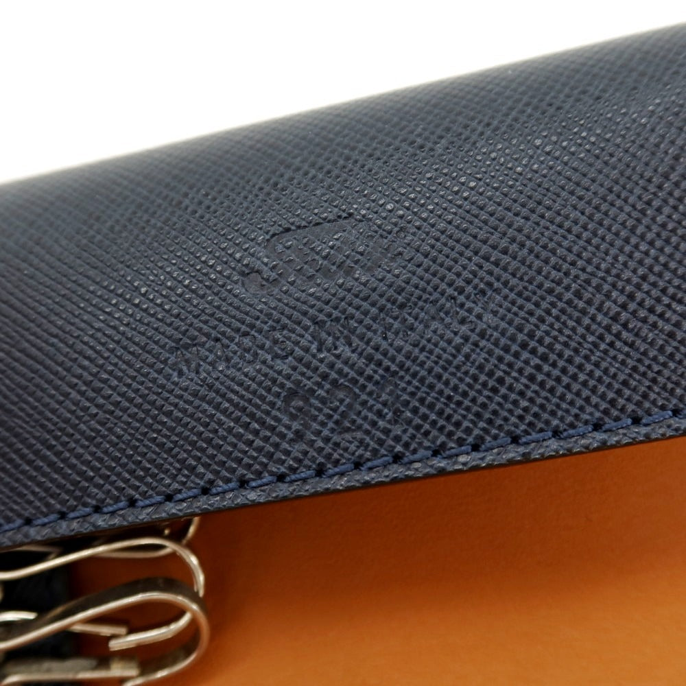 【SALE10%OFF/返品不可】【中古】フェリージ Felisi 921 レザー キーケース ダークネイビーxキャメルブラウン【 状態ランクB 】【 メンズ 】