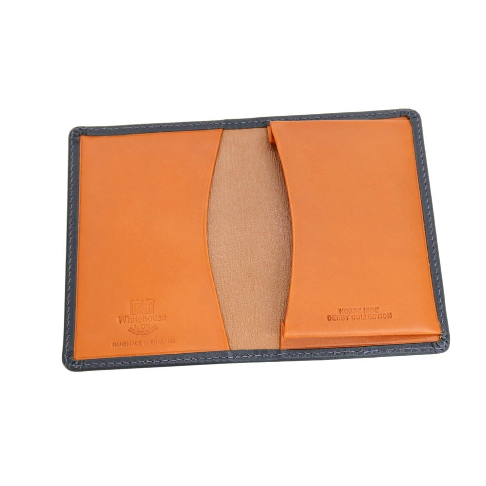 【中古】ホワイトハウスコックス Whitehouse Cox ホースレザー 名刺入れ ネイビー【 状態ランクA 】【 メンズ 】