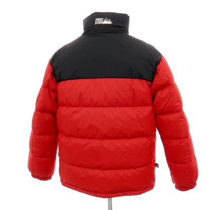 【中古】【未使用】ファーストダウン FIRST DOWN リバーシブル ポリエステル スタンドカラー ジップアップ ダウンジャケット レッドxブラック【サイズXL】【 状態ランクS 】【 メンズ 】