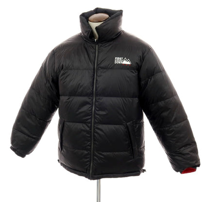【中古】【未使用】ファーストダウン FIRST DOWN リバーシブル ポリエステル スタンドカラー ジップアップ ダウンジャケット レッドxブラック【サイズXL】【 状態ランクS 】【 メンズ 】