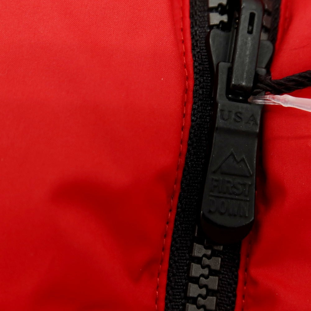【中古】【未使用】ファーストダウン FIRST DOWN リバーシブル ポリエステル スタンドカラー ジップアップ ダウンジャケット レッドxブラック【サイズXL】【 状態ランクS 】【 メンズ 】