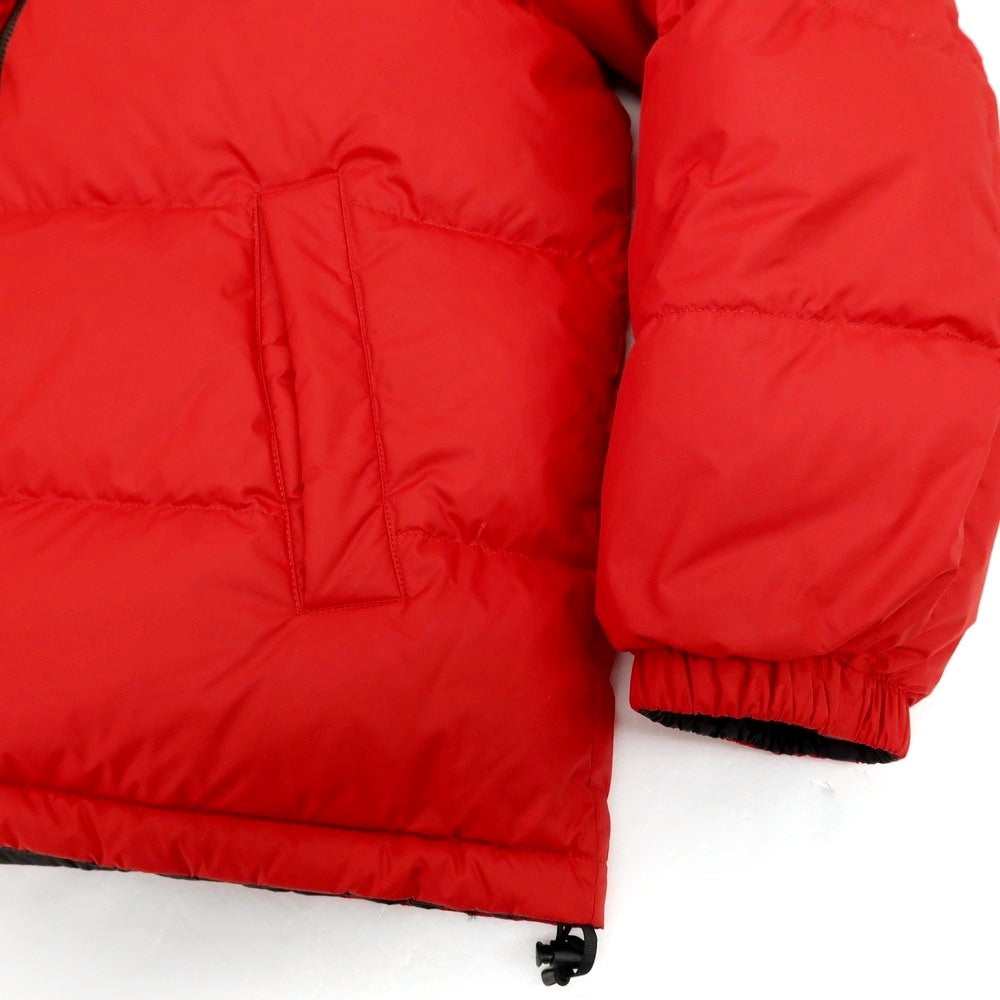 【中古】【未使用】ファーストダウン FIRST DOWN リバーシブル ポリエステル スタンドカラー ジップアップ ダウンジャケット レッドxブラック【サイズXL】【 状態ランクS 】【 メンズ 】