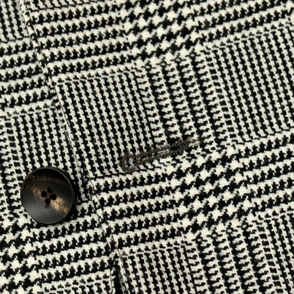 【中古】ラルディーニ LARDINI ウール グレンチェック 2B テーラードジャケット ブラックxホワイト【 44 】【 状態ランクC 】【 メンズ 】 []