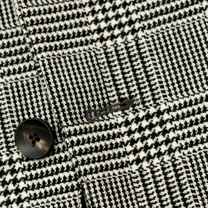 【中古】ラルディーニ LARDINI ウール グレンチェック 2B テーラードジャケット ブラックxホワイト【 44 】【 状態ランクC 】【 メンズ 】 []