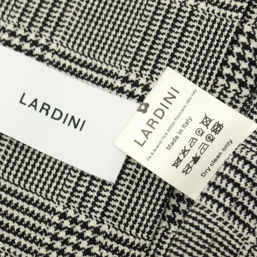 【中古】ラルディーニ LARDINI ウール グレンチェック 2B テーラードジャケット ブラックxホワイト【 44 】【 状態ランクC 】【 メンズ 】 []