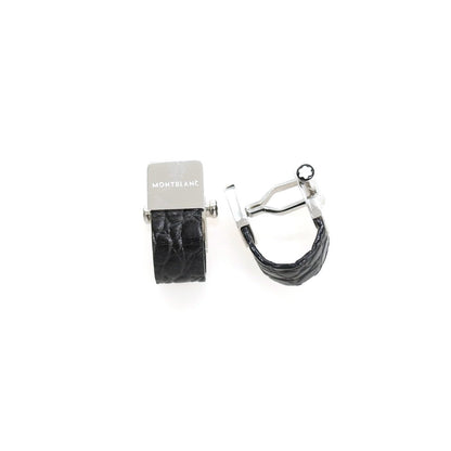 【中古】モンブラン MONTBLANC クロコダイル レザー カフリンクス カフス ブラックxシルバー【 状態ランクA 】【 メンズ 】