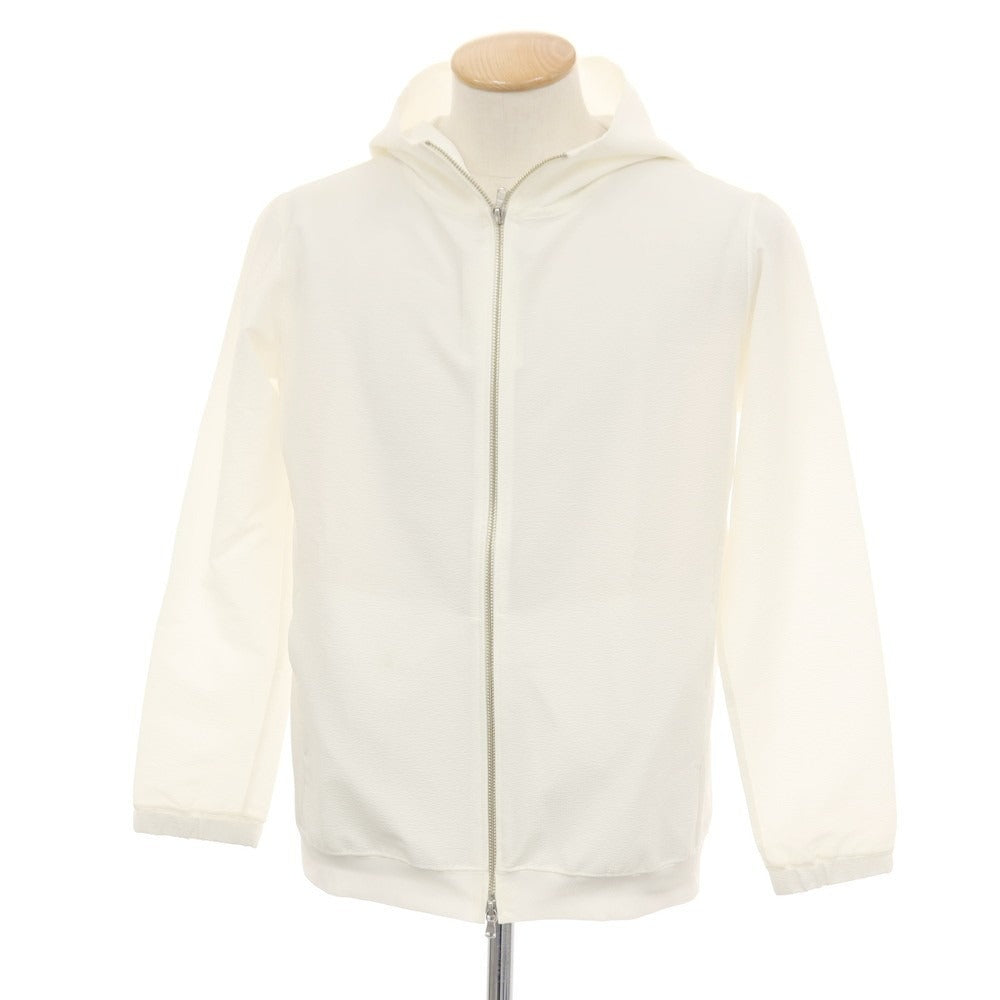 【中古】ビューティアンドユースユナイテッドアローズ BEAUTY&amp;YOUTH UNITED ARROWS ポリエステル サッカー ダブルジップ パーカー ホワイト【サイズS】【 状態ランクA 】【 メンズ 】