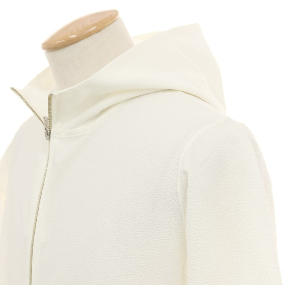 【中古】ビューティアンドユースユナイテッドアローズ BEAUTY&amp;YOUTH UNITED ARROWS ポリエステル サッカー ダブルジップ パーカー ホワイト【サイズS】【 状態ランクA 】【 メンズ 】