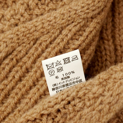 【中古】インバーアラン INVERALLAN ケーブル編みウール マフラー ライトブラウン【 状態ランクB 】【 メンズ 】