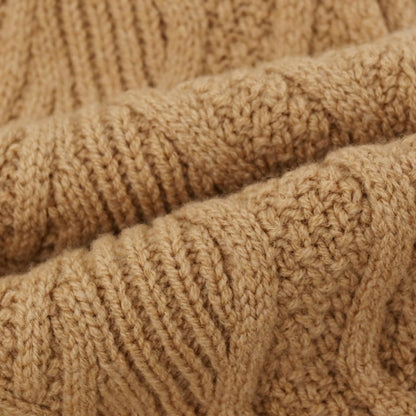 【中古】インバーアラン INVERALLAN ケーブル編みウール マフラー ライトブラウン【 状態ランクB 】【 メンズ 】