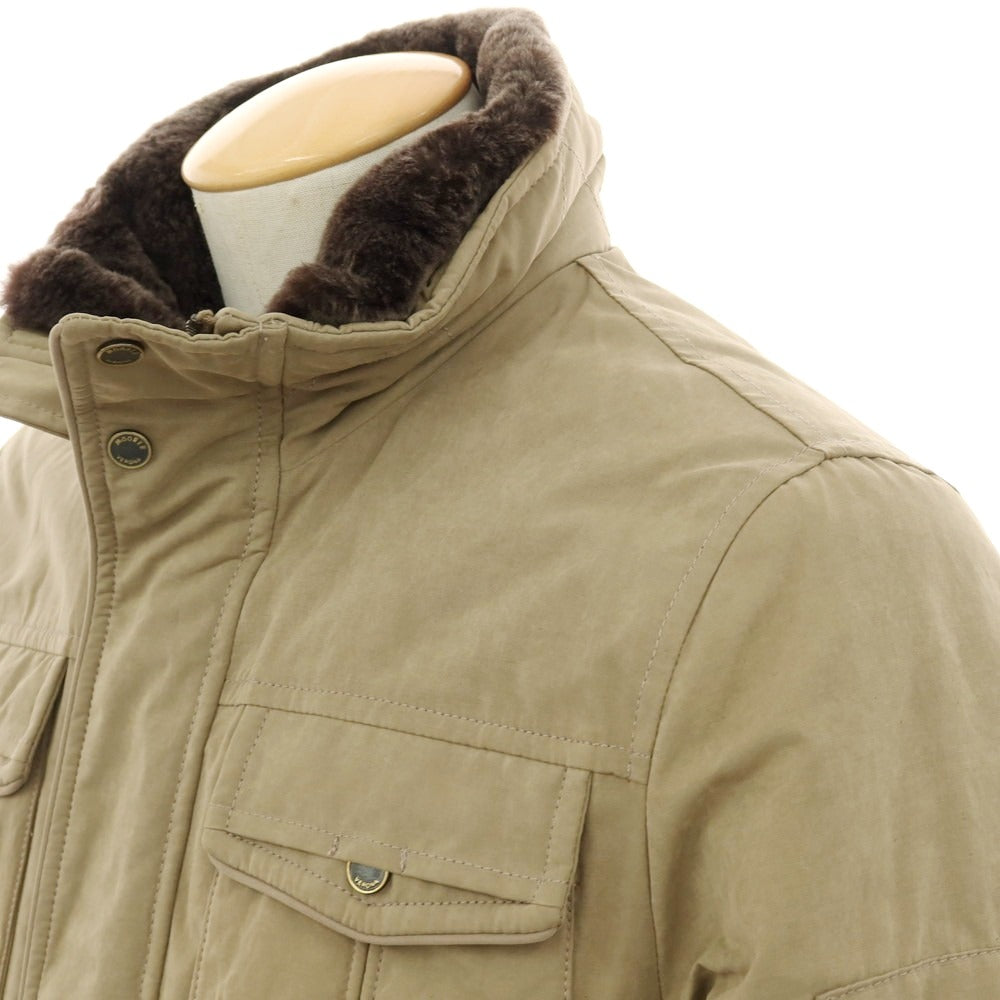 【新品】ムーレー MOORER IAGO-S1 コットンポリエステルナイロン ショートダウンジャケット カーキベージュ【 44 】【 状態ランクN 】【 メンズ 】