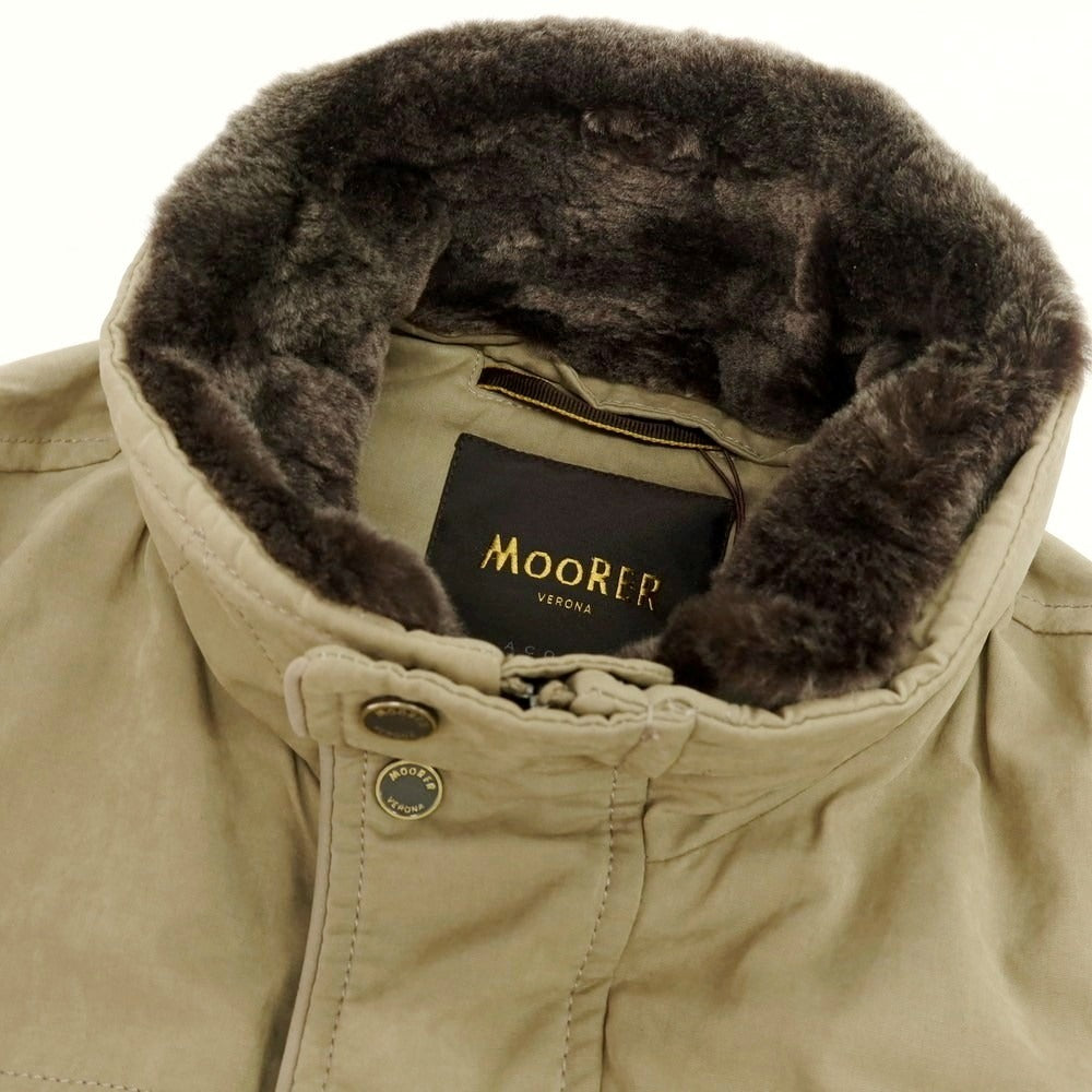 【新品】ムーレー MOORER IAGO-S1 コットンポリエステルナイロン ショートダウンジャケット カーキベージュ【 44 】【 状態ランクN 】【 メンズ 】