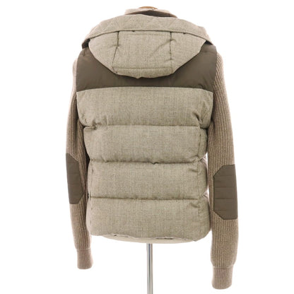 【新品】ムーレー MOORER BENSO-FF 2WAY ウール ダウンジャケット ダウンベスト グレージュ系【 48 】【 状態ランクN 】【 メンズ 】