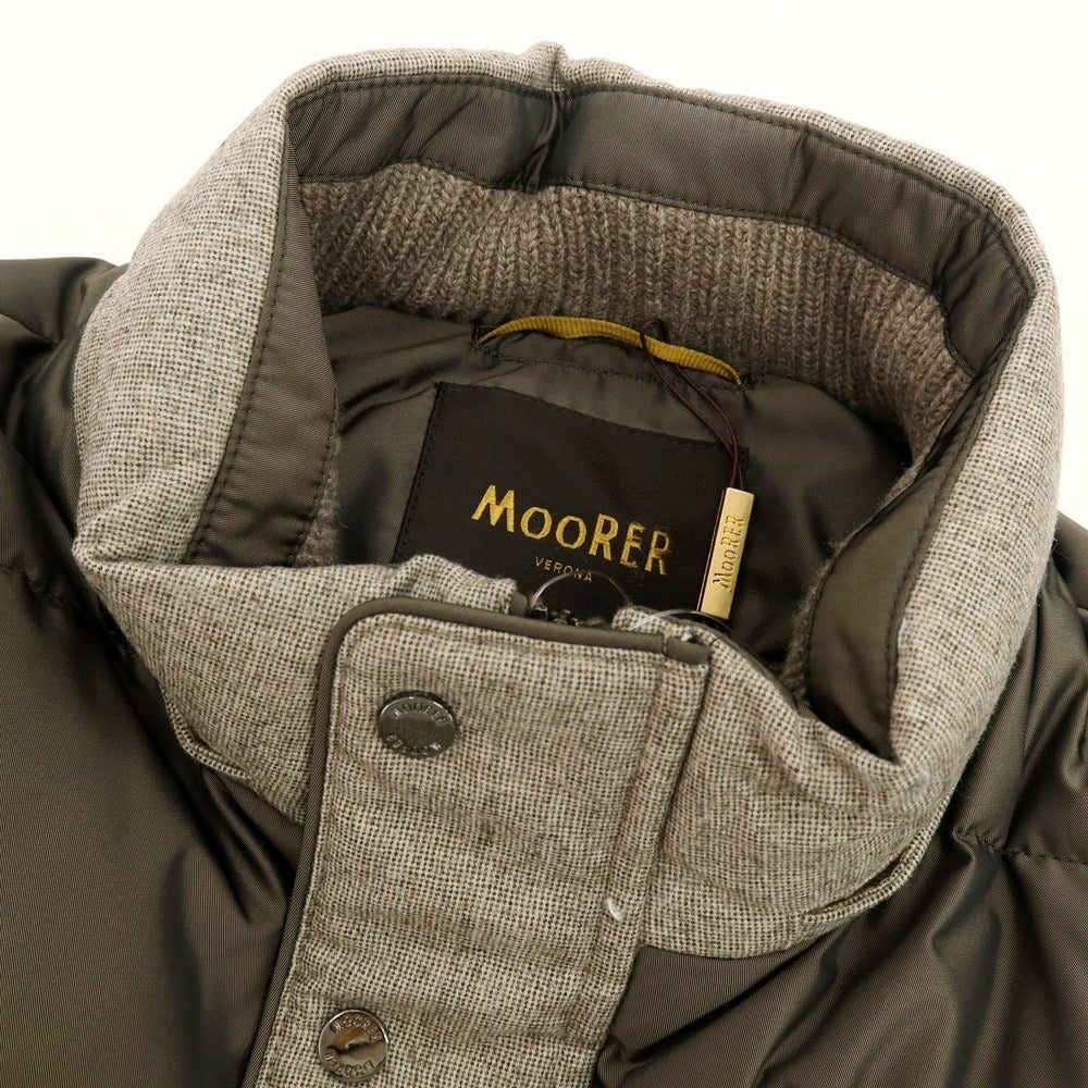 【新品】ムーレー MOORER BENSO-FF 2WAY ウール ダウンジャケット ダウンベスト グレージュ系【 サイズ48 】【 状態ランクN 】【 メンズ 】 [APD]