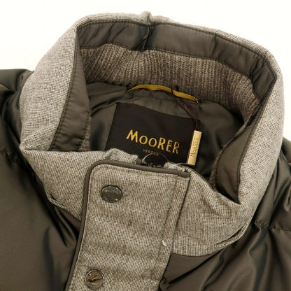 【新品】ムーレー MOORER BENSO-FF 2WAY ウール ダウンジャケット ダウンベスト グレージュ系【 48 】【 状態ランクN 】【 メンズ 】