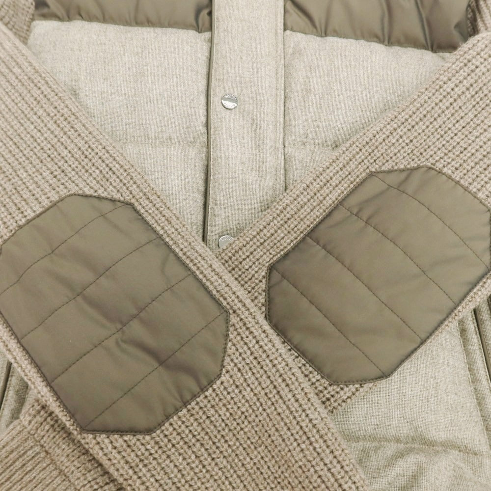 【新品】ムーレー MOORER BENSO-FF 2WAY ウール ダウンジャケット ダウンベスト グレージュ系【 48 】【 状態ランクN 】【 メンズ 】