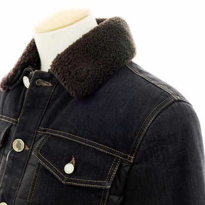 【新品】ムーレー MOORER MONDOR-FUR ファー デニム ダウンジャケット ブラック【 44 】【 状態ランクN 】【 メンズ 】