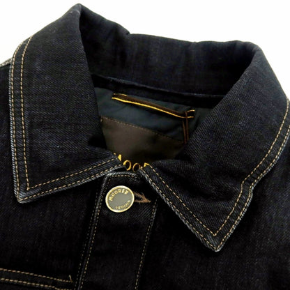 【新品】ムーレー MOORER MONDOR-FUR ファー デニム ダウンジャケット ブラック【 44 】【 状態ランクN 】【 メンズ 】