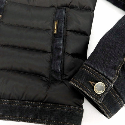 【新品】ムーレー MOORER MONDOR-FUR ファー デニム ダウンジャケット ブラック【 44 】【 状態ランクN 】【 メンズ 】