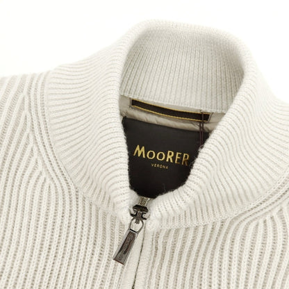 【新品】ムーレー MOORER ARENA-CW1 ミドルゲージウールニット ダウンジャケット ライトベージュ【 48 】【 状態ランクN 】【 メンズ 】