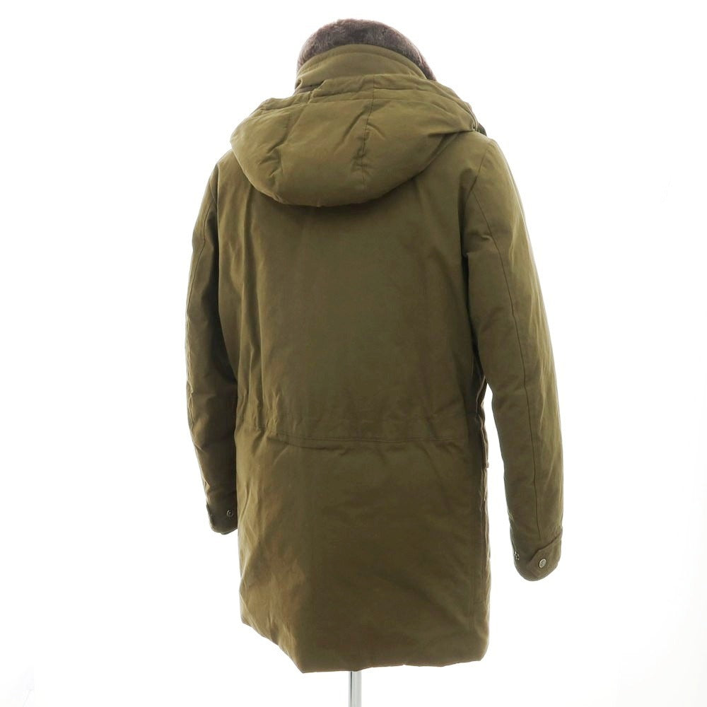【新品】ムーレー MOORER TED-S1 コットンポリエステルナイロン ファー ダウンコート オリーブ【 44 】【 状態ランクN 】【 メンズ 】