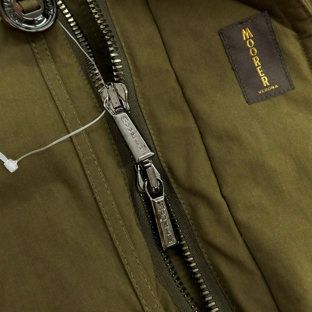 【新品】ムーレー MOORER TED-S1 コットンポリエステルナイロン ファー ダウンコート オリーブ【 44 】【 状態ランクN 】【 メンズ 】