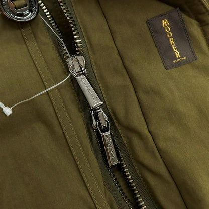 【新品】ムーレー MOORER TED-S1 コットンポリエステルナイロン ファー ダウンコート オリーブ【 44 】【 状態ランクN 】【 メンズ 】