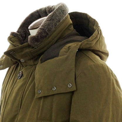 【新品アウトレット】ムーレー MOORER TED-S1 コットンポリエステルナイロン ファー ダウンコート オリーブ【 52 】【 状態ランクN- 】【 メンズ 】