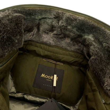 【新品アウトレット】ムーレー MOORER TED-S1 コットンポリエステルナイロン ファー ダウンコート オリーブ【 52 】【 状態ランクN- 】【 メンズ 】