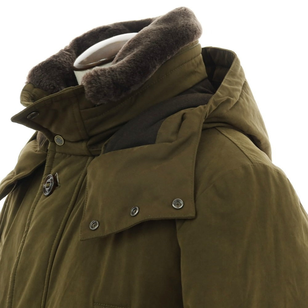 【新品アウトレット】ムーレー MOORER TED-S1 コットンポリエステルナイロン ファー ダウンコート オリーブ【 52 】【 状態ランクN- 】【 メンズ 】
