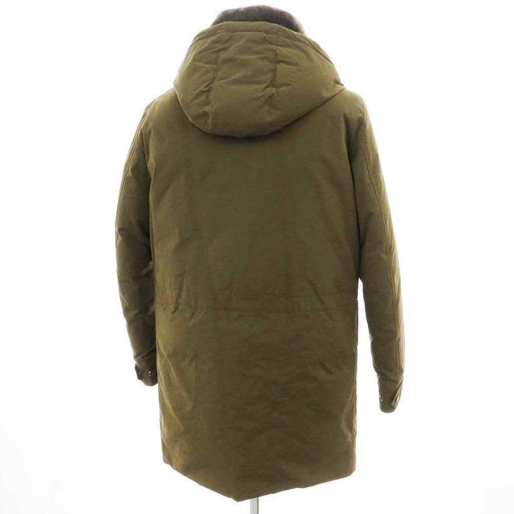 【新品アウトレット】ムーレー MOORER TED-S1 コットンポリエステルナイロン ファー ダウンコート オリーブ【 52 】【 状態ランクN- 】【 メンズ 】