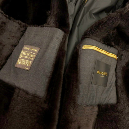 【新品】ムーレー MOORER CARBONI ムートン チェスターコート ダークブラウン【 50 】【 状態ランクN 】【 メンズ 】