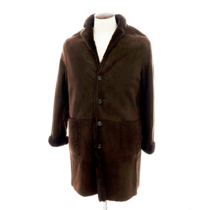 【新品】ムーレー MOORER CARBONI ムートン チェスターコート ダークブラウン【 50 】【 状態ランクN 】【 メンズ 】