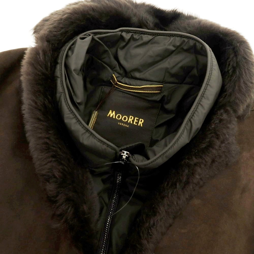 【新品】ムーレー MOORER CARBONI ムートン チェスターコート ダークブラウン【 50 】【 状態ランクN 】【 メンズ 】