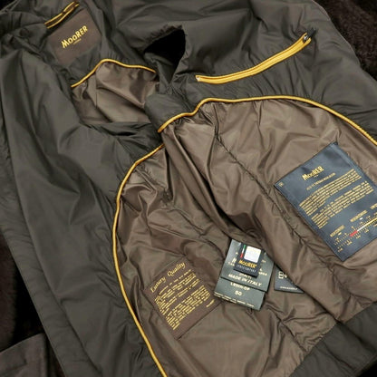 【新品】ムーレー MOORER CARBONI ムートン チェスターコート ダークブラウン【 50 】【 状態ランクN 】【 メンズ 】