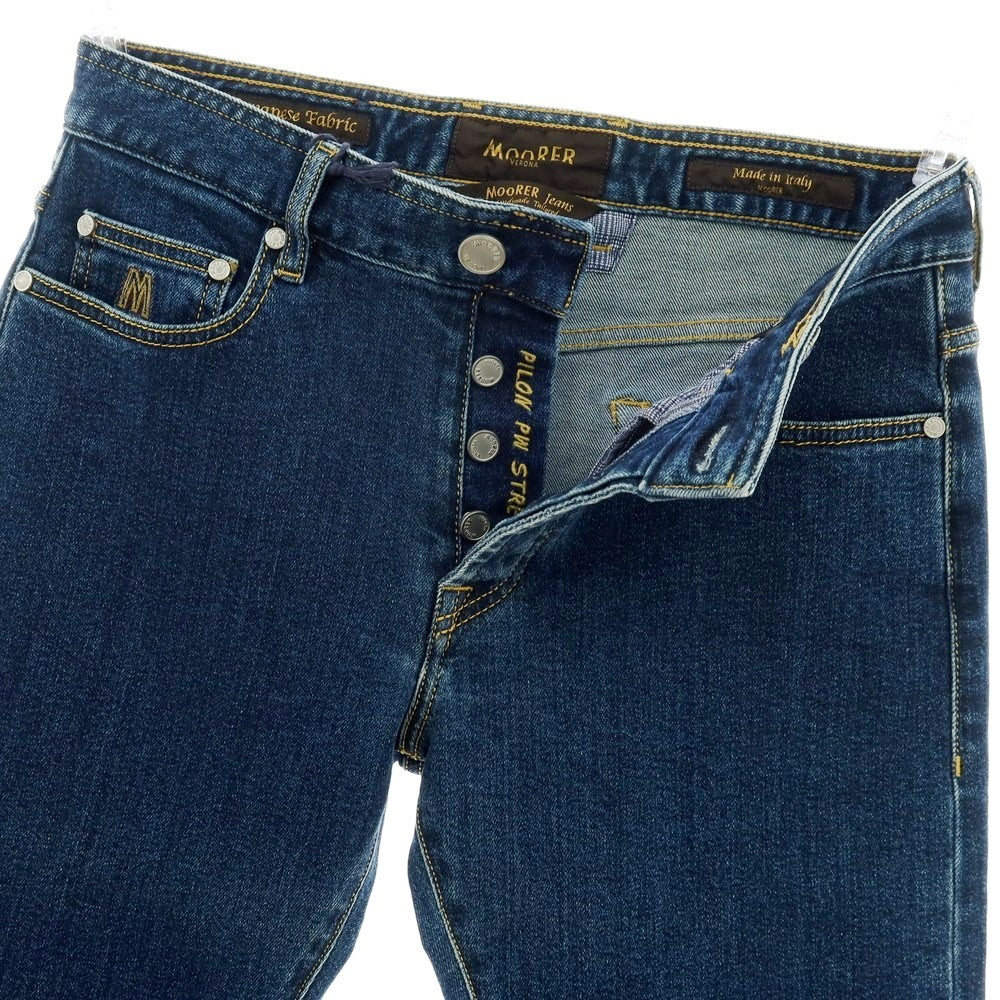 【新品アウトレット】ムーレー MOORER jeans PILON-DC107 ストレッチ コットン デニムパンツ ジーンズ ネイビー【サイズ31】【 状態ランクN- 】【 メンズ 】