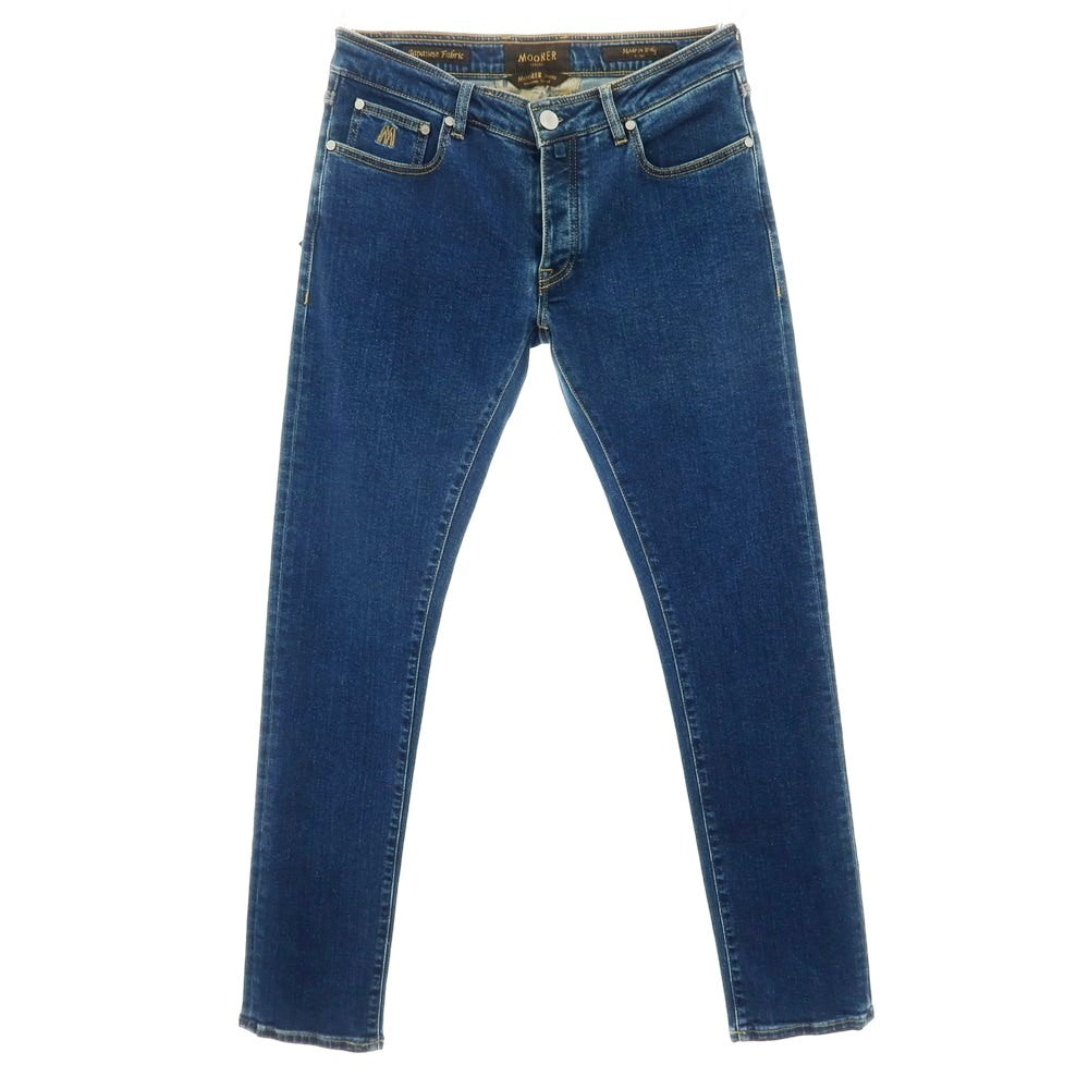 【新品】ムーレー MOORER jeans CREDI-DC107 ストレッチ コットン デニムパンツ ジーンズ ネイビー【サイズ34】【 状態ランクN 】【 メンズ 】